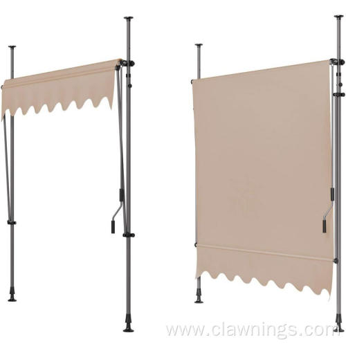 Shelter Canopy Patio Manual Clamped Awning Sunshade